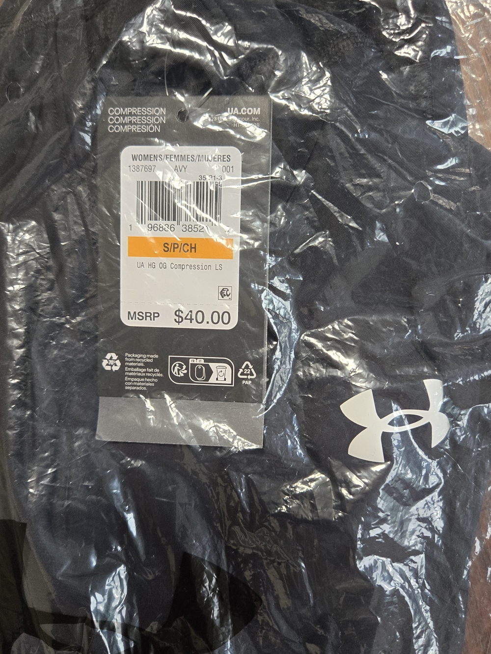Under Armour HeatGear OG Compression Long Sleeve - Black With White Logo